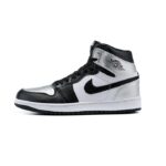 AIR JORDAN 1 BLANCAS NEGRAS Y PLATEADAS